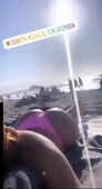 #YanetGarcia chica del tiempo mexicana tomando el sol en la playa - instagram story